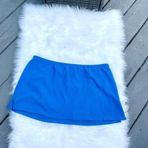 LANDS’ END Ribbed Royal Blue Swim Skirt - Size 18